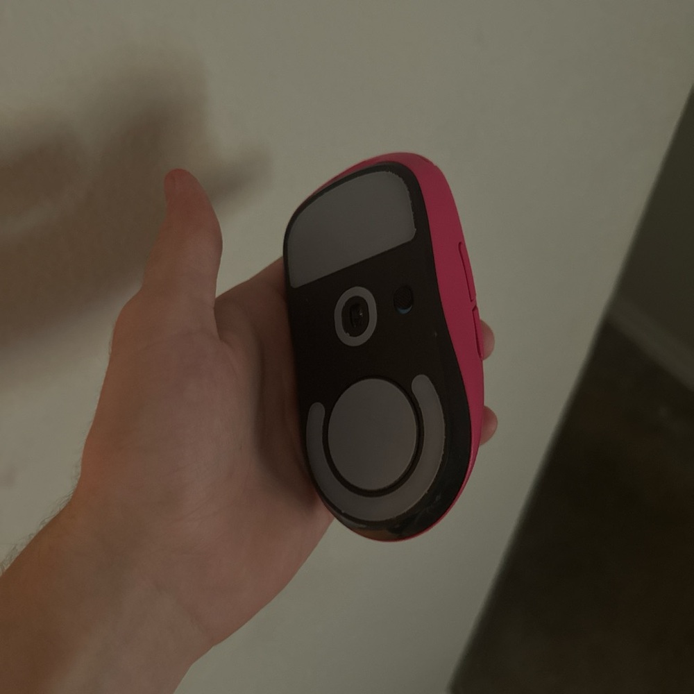 Logitech Pink and Black Wireless Mouse